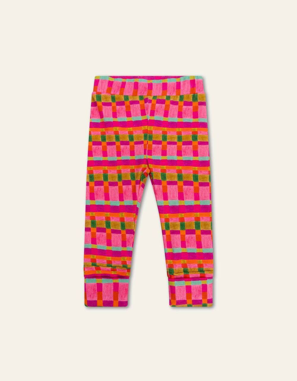 NEW OILILY kid's peep plaid leggings in pink